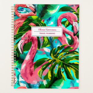 Agenda Nombre y asunto tropical de Flamingo