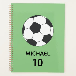 Agenda Nombre y número de fútbol personalizado de moda