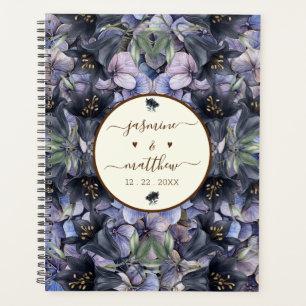 Agenda Nombres de parejas clásicas florales negras de Moo