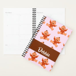Agenda Nombres personalizados llorando bebés en rosa