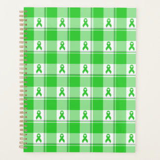 Agenda Non-Hodgkin's Lymphoma Awareness Plaid Lime Green