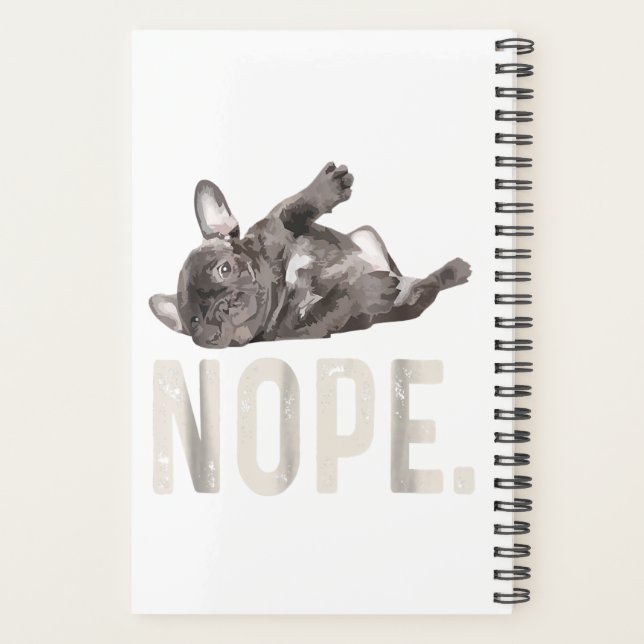 Agenda Nope Lazy Bulldog francés Lover Gift (Reverso)
