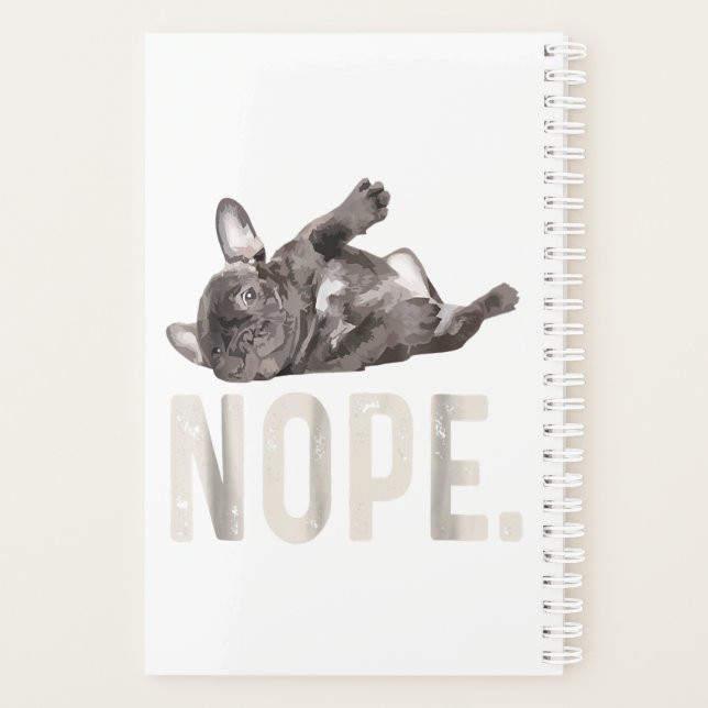 Agenda Nope Lazy French Bulldog Lover Gift (Reverso)