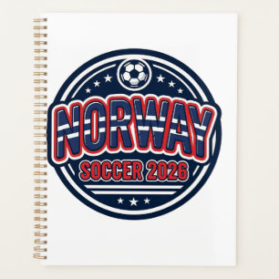 Agenda Noruega Fútbol 2026 Fútbol Negrita Tipografía País