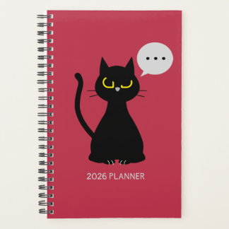 Agenda NOT TODAY! Grumpy Black Cat Planner