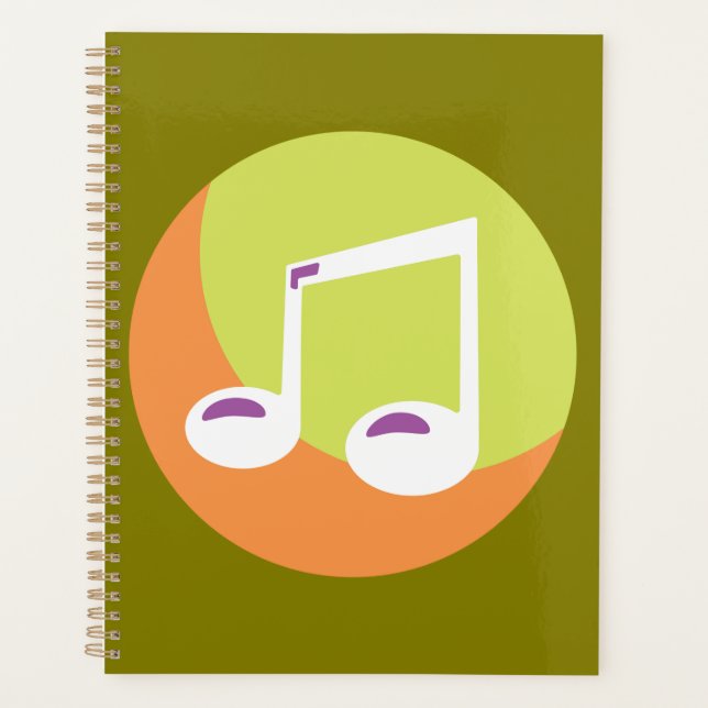 Agenda Nota Musical Doble Octava Vibrante (Anverso)