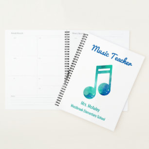 Agenda Nota musical personalizada del profesor de música