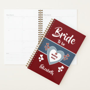 Agenda Notas de la novia azul y roja profunda para ser Bo