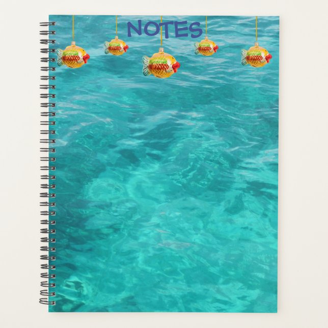 Agenda Notas del océano azul con peces (Anverso)