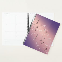 Agenda Notas musicales en la lavanda de la luna