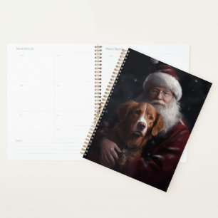 Agenda Nova Scotia Duck Toller Con Santa Claus Festividad