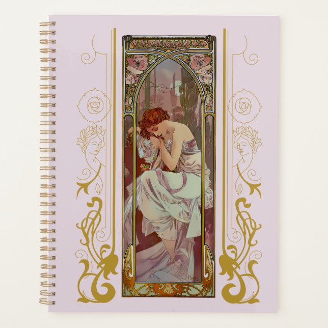 Agenda Noveau Art Alphonse Mucha Noche (Anverso)