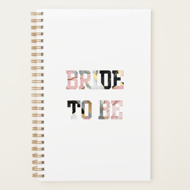 Agenda Novia de Mármol Rosa a Punto de Casarse (Anverso)