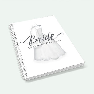 Agenda Novia simple boda Minimalista blanca y negra