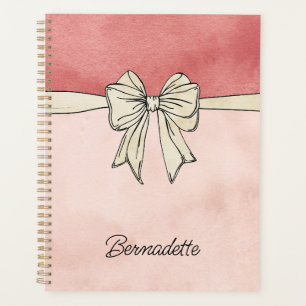 Agenda Novias modernas de color rosa y crema