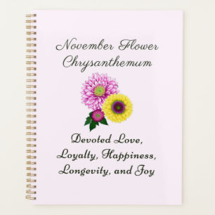 Agenda Noviembre Mes de Nacimiento Flor Crisantemo