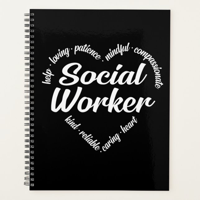 Agenda Nube de Palabras de Corazón para Trabajadores Soci (Anverso)