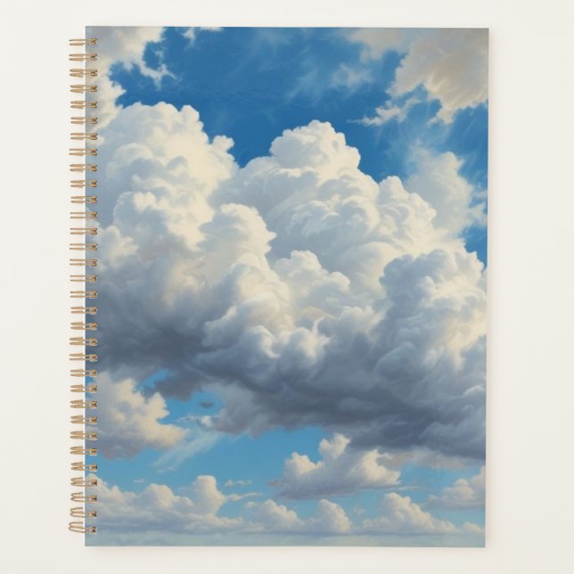 Agenda Nubes blancas y cielo azul despejado (Anverso)