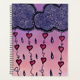 Agenda Nubes, corazones y gotas de lluvia