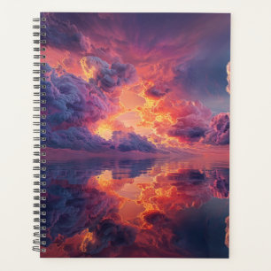 Agenda Nubes dramáticas surrealistas con puesta de sol ar