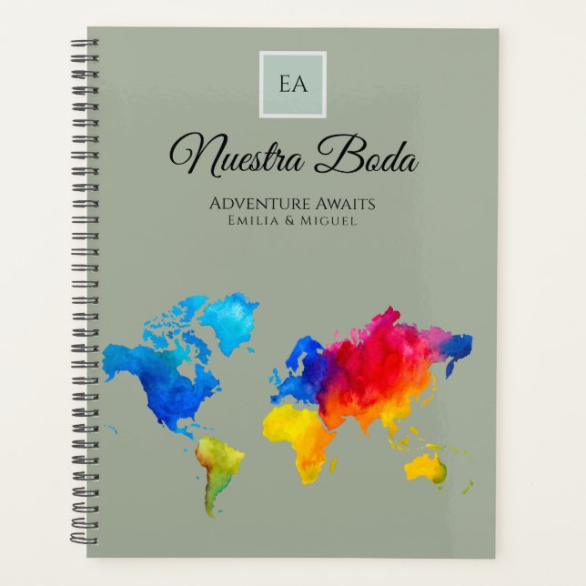 Agenda NUESTRA BODA Planificación o libro de invitados (Anverso)