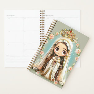 Agenda Nuestra Señora de Fátima lindo estilo kawaii