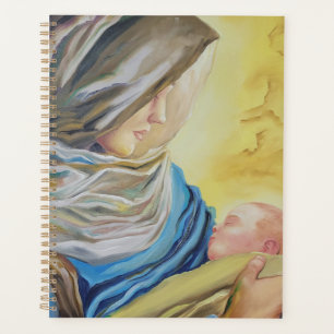 Agenda Nuestra Señora del Silencio agarrando al bebé Jesú