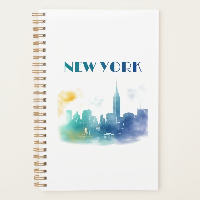 Agenda Nueva York City Skyline NYC Travel America Liberty (Anverso)