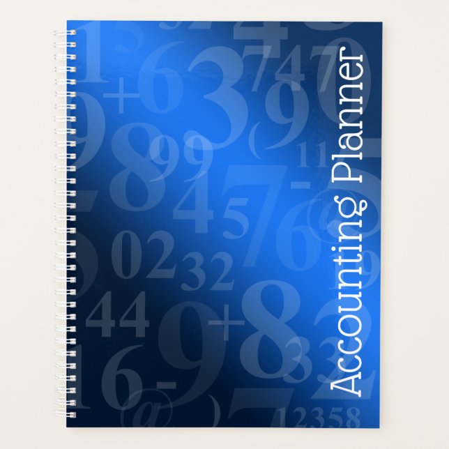Agenda Números de contabilidad Planner azul (actualizado) (Anverso)