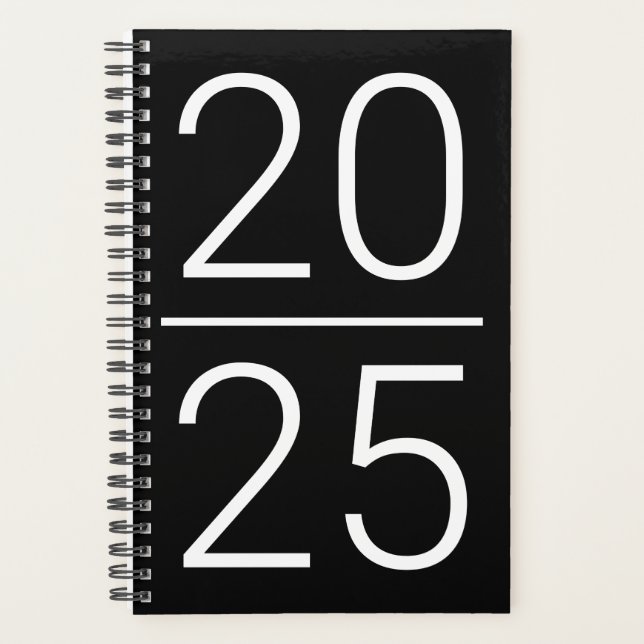 Agenda Números de personalizados modernos minimalistas bl (Anverso)