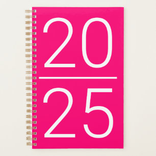 Agenda Números de personalizados modernos y rosados calie