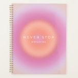 Agenda Nunca dejes de soñar<br><div class="desc">Nunca dejes de soñar - cita inspiradora, motivacional - Tipografía - gradiente pastel/ aura.</div>
