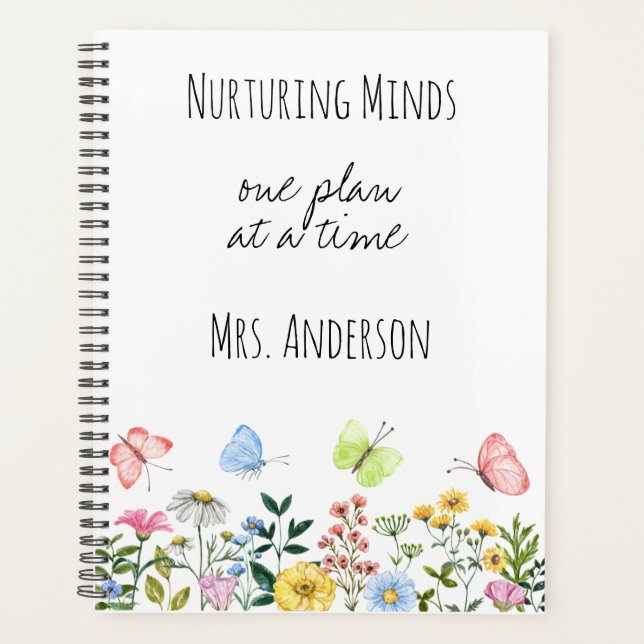 Agenda Nurture Minds, Un Plan A La Vez Profesor (Anverso)