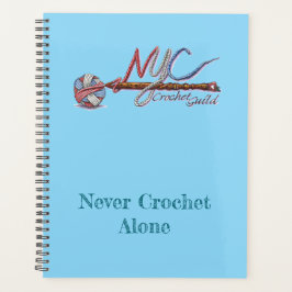 Agenda NYC Crochet Guild Blue Planner