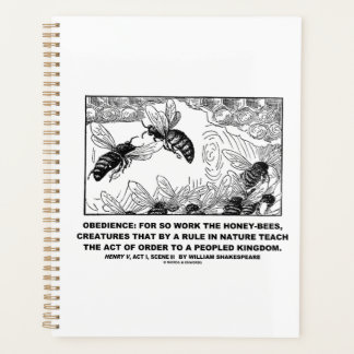 Agenda Obedience Work Honey-Bees Henry V Shakespeare