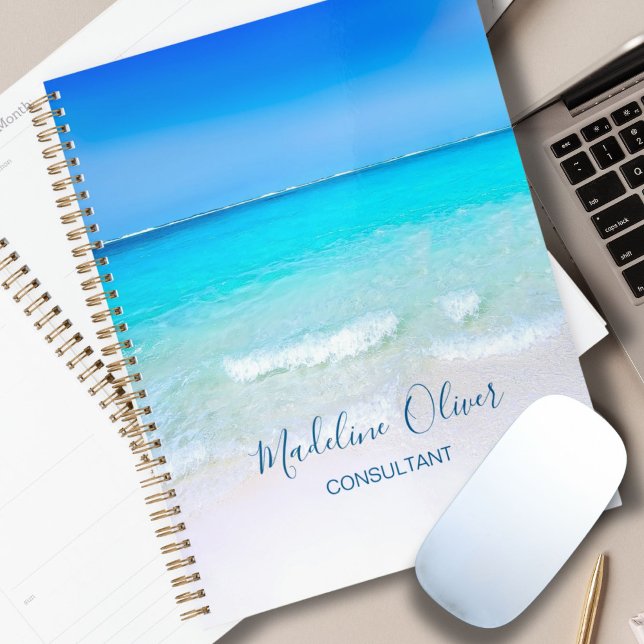 Agenda Ocean Beach Sea Travel Business Aqua Blue Modern (Subido por el creador)