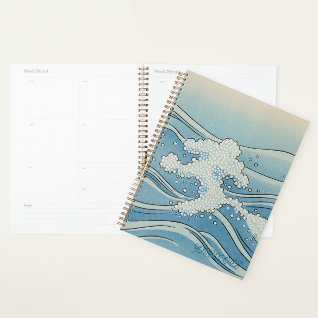 Agenda Ocean Wave Art Print – Japanese Woodblock Style (Demostración)