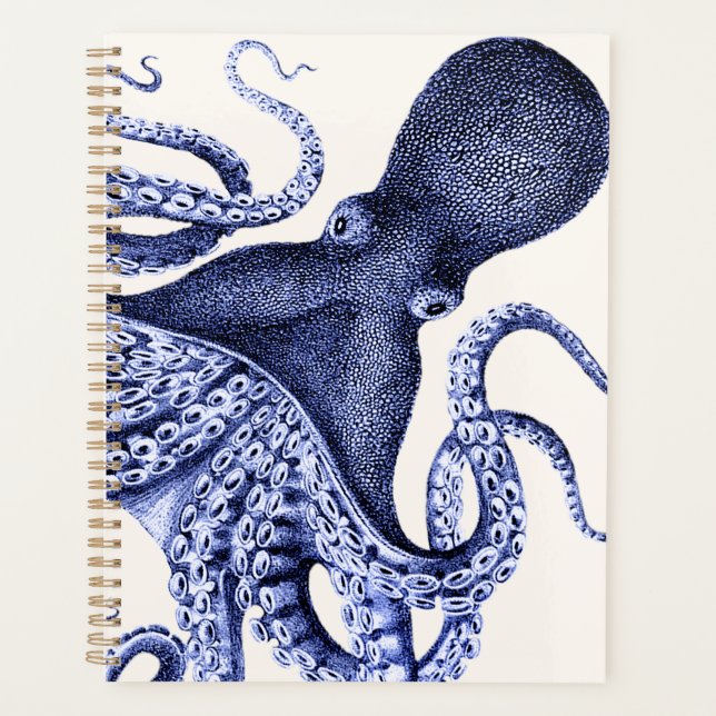 Agenda Octopus azul paisajístico (Anverso)