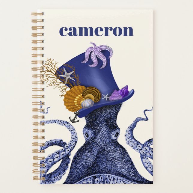 Agenda Octopus con Gorra náutico (Anverso)