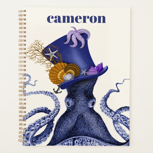 Agenda Octopus con Gorra náutico (Anverso)