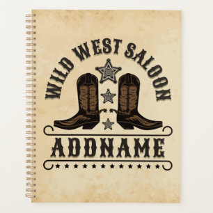Agenda Oeste de Cowboy Boots AÑADIR NOMBRE sheriff Spurs 