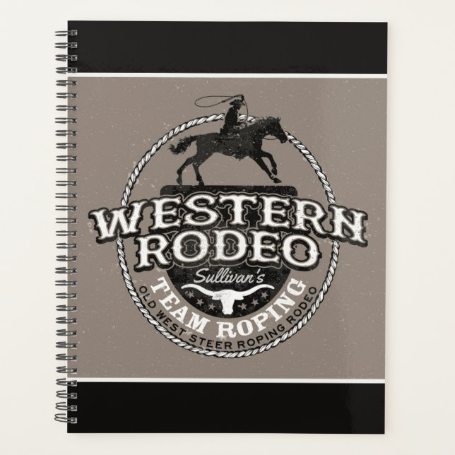 Agenda Oeste Rodeo AÑADIR NOMBRE Old West Steer Roping Ro (Anverso)