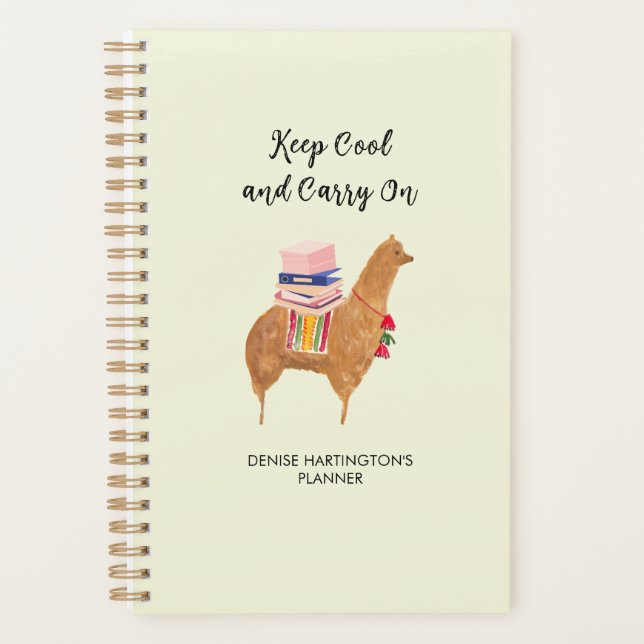 Agenda Office Alpaca Llama Funny Inspiration Personal (Anverso)
