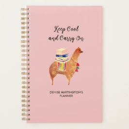 Agenda Office Alpaca Llama Personal Inspirador Rosa