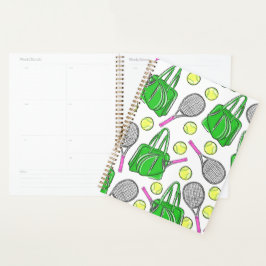 Agenda Oficina de la Escuela Verde Preppy Tennis Bag