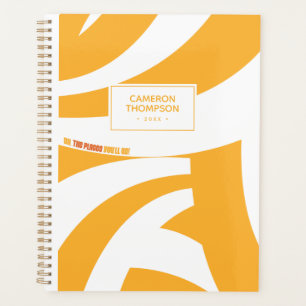 Agenda ¡Oh, los lugares a los que vas! Naranja Swirls