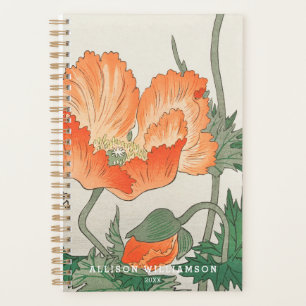 Agenda Ohara Koson - Flor de amapola de Naranja japonés v