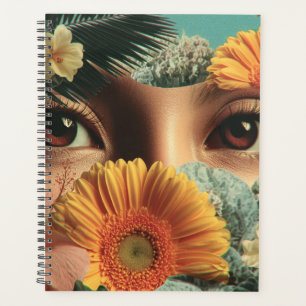 Agenda Ojos y flores surrealistas con mariposas