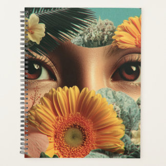 Agenda Ojos y flores surrealistas con mariposas