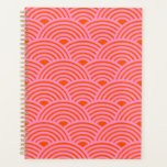 Agenda Ola japonesa Seigaiha Patrón Preppy Naranja Rosa<br><div class="desc">Patrón Seigaiha ondulado japonés - Naranja y rosa.</div>